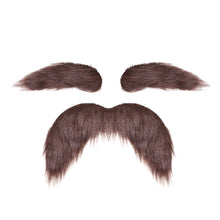 Load image into Gallery viewer, Halloween Simulation Fake Beard Eyebrows Santa Claus Beard Long Hair Black Big Beard Party One Beard Dress Up
