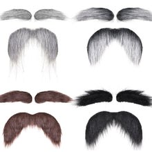 Load image into Gallery viewer, Halloween Simulation Fake Beard Eyebrows Santa Claus Beard Long Hair Black Big Beard Party One Beard Dress Up
