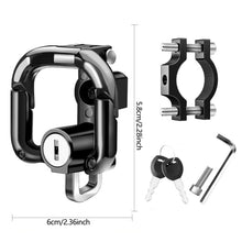 Load image into Gallery viewer, Motorcycle Helmet Lock Motorbike Scooter Hook Bracket Holder Anti-theft Safety Lock Helmet Lock Hanging Hanger Lock with Two Keys

