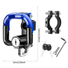 Load image into Gallery viewer, Motorcycle Helmet Lock Motorbike Scooter Hook Bracket Holder Anti-theft Safety Lock Helmet Lock Hanging Hanger Lock with Two Keys
