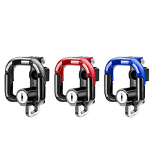 Load image into Gallery viewer, Motorcycle Helmet Lock Motorbike Scooter Hook Bracket Holder Anti-theft Safety Lock Helmet Lock Hanging Hanger Lock with Two Keys
