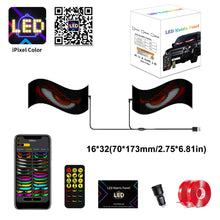 Load image into Gallery viewer, 2Pcs Devil Eyes Light Bluetooth APP Control with Car Charger DIY Programmable Flexible LED Display Scrolling Sign Light for Car Truck Windshield
