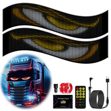Load image into Gallery viewer, 2Pcs Devil Eyes Light Bluetooth APP Control with Car Charger DIY Programmable Flexible LED Display Scrolling Sign Light for Car Truck Windshield
