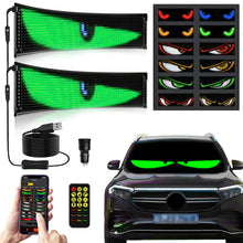 Load image into Gallery viewer, 2Pcs Devil Eyes Light Bluetooth APP Control with Car Charger DIY Programmable Flexible LED Display Scrolling Sign Light for Car Truck Windshield
