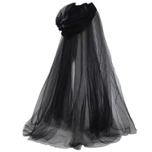 Load image into Gallery viewer, Halloween Grim Reaper Cloak with Hood Gothic Victorian Mysterious Witch Costume Long Cape Sheer Mesh Elegant Gothic Party Performance Cosplay Ghost
