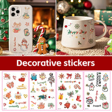 Load image into Gallery viewer, Christmas Scratch-off Stickers Festive DIY Candle Decor Creative Candle Stickers Creative Christmas Decorations
