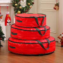 Load image into Gallery viewer, Large Capacity Christmas Tree/Decoration/Wreath Storage Bag Round Zipper Dust-Proof Water-Resistant Organizer for Christmas Gift Bag

