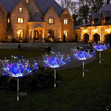 Load image into Gallery viewer, Solar Powered Sparkle Lawn Lights Outdoor Garden LED Dandelion String Lights Firework Design for Landscape Wedding Party Decor
