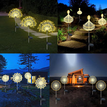 Load image into Gallery viewer, Solar Powered Sparkle Lawn Lights Outdoor Garden LED Dandelion String Lights Firework Design for Landscape Wedding Party Decor
