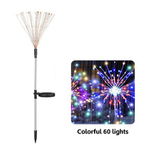 Load image into Gallery viewer, Solar Powered Sparkle Lawn Lights Outdoor Garden LED Dandelion String Lights Firework Design for Landscape Wedding Party Decor
