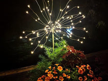 Load image into Gallery viewer, Solar Powered Sparkle Lawn Lights Outdoor Garden LED Dandelion String Lights Firework Design for Landscape Wedding Party Decor
