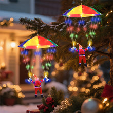 Load image into Gallery viewer, Magic Flying Parachuting Santa LED Lights USB/Battery/Solar Powered Funny Family Christmas Eve Decorations Ornament String Light

