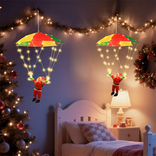 Load image into Gallery viewer, Magic Flying Parachuting Santa LED Lights USB/Battery/Solar Powered Funny Family Christmas Eve Decorations Ornament String Light
