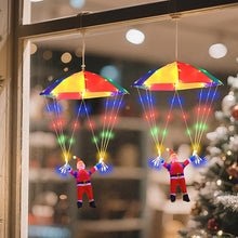 Load image into Gallery viewer, Magic Flying Parachuting Santa LED Lights USB/Battery/Solar Powered Funny Family Christmas Eve Decorations Ornament String Light
