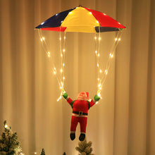 Load image into Gallery viewer, Magic Flying Parachuting Santa LED Lights USB/Battery/Solar Powered Funny Family Christmas Eve Decorations Ornament String Light

