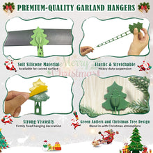 Load image into Gallery viewer, Christmas Reusable Silicone Wire Ties Garland Securing Clips Invisible Ornament Hangers Adhesive Hook Straps Holiday Light Cord Organizer
