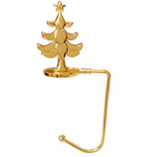 Load image into Gallery viewer, Christmas Fireplace Hooks for Hanging Stockings Metal No Glue Table Edge Hooks Decorative Quick Setup Holiday Home Decor Hooks
