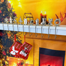 Load image into Gallery viewer, Christmas Fireplace Hooks for Hanging Stockings Metal No Glue Table Edge Hooks Decorative Quick Setup Holiday Home Decor Hooks

