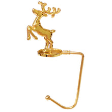 Load image into Gallery viewer, Christmas Fireplace Hooks for Hanging Stockings Metal No Glue Table Edge Hooks Decorative Quick Setup Holiday Home Decor Hooks

