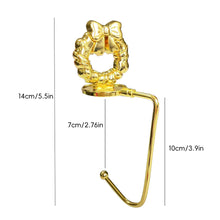 Load image into Gallery viewer, Christmas Fireplace Hooks for Hanging Stockings Metal No Glue Table Edge Hooks Decorative Quick Setup Holiday Home Decor Hooks

