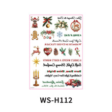 Load image into Gallery viewer, Christmas Sticker for Candle Window Face/Body Easy Apply Holiday Party Tattoo Sticker Set Home Decoration
