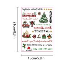 Load image into Gallery viewer, Christmas Sticker for Candle Window Face/Body Easy Apply Holiday Party Tattoo Sticker Set Home Decoration
