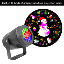 Load image into Gallery viewer, USB/EU Christmas Projector Light Dynamic Pattern Festival Atmosphere Garden Indoor Ambient Lighting Wall Ceiling Party Valentine's Day Decoration Light
