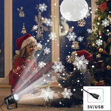Load image into Gallery viewer, USB/EU Christmas Projector Light Dynamic Pattern Festival Atmosphere Garden Indoor Ambient Lighting Wall Ceiling Party Valentine's Day Decoration Light
