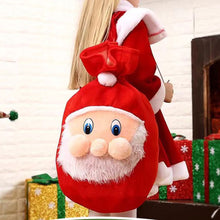 Load image into Gallery viewer, Christmas Gift Bag Santa Face Festive Party Favor Bag Stocking Alternative Kids Xmas Party Bag Backpack Christmas Goodie Bag
