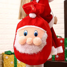 Load image into Gallery viewer, Christmas Gift Bag Santa Face Festive Party Favor Bag Stocking Alternative Kids Xmas Party Bag Backpack Christmas Goodie Bag
