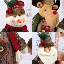 Load image into Gallery viewer, Christmas Fabric Stretchable Elder Doll Adjustable Santa Reindeer Snowman Stretch Leg Doll Christmas Collectible Tabletop Decoration Toy
