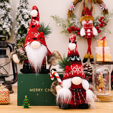 Load image into Gallery viewer, Christmas Gnome Ornament Knitted Doll Fuzzy Christmas Gnome Figurine Fairy Tale Decor Christmas Table Centerpiece Gift
