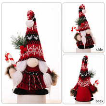 Load image into Gallery viewer, Christmas Gnome Ornament Knitted Doll Fuzzy Christmas Gnome Figurine Fairy Tale Decor Christmas Table Centerpiece Gift

