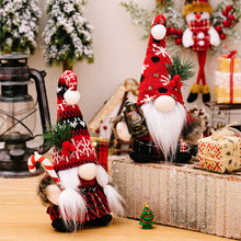 Load image into Gallery viewer, Christmas Gnome Ornament Knitted Doll Fuzzy Christmas Gnome Figurine Fairy Tale Decor Christmas Table Centerpiece Gift

