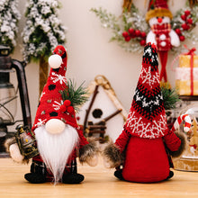 Load image into Gallery viewer, Christmas Gnome Ornament Knitted Doll Fuzzy Christmas Gnome Figurine Fairy Tale Decor Christmas Table Centerpiece Gift
