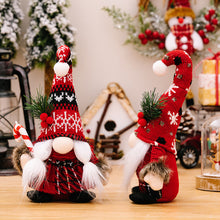 Load image into Gallery viewer, Christmas Gnome Ornament Knitted Doll Fuzzy Christmas Gnome Figurine Fairy Tale Decor Christmas Table Centerpiece Gift
