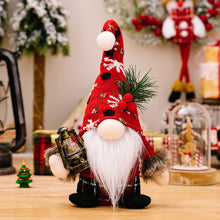 Load image into Gallery viewer, Christmas Gnome Ornament Knitted Doll Fuzzy Christmas Gnome Figurine Fairy Tale Decor Christmas Table Centerpiece Gift
