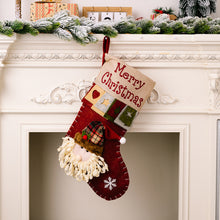 Load image into Gallery viewer, Jumbo Christmas Gift Stocking Bag 48cm Classic Reusable Christmas Tree Decoration Sock Gift Holder Fireplace Hanger Gift For Kids/Friends/Family
