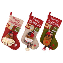 Load image into Gallery viewer, Jumbo Christmas Gift Stocking Bag 48cm Classic Reusable Christmas Tree Decoration Sock Gift Holder Fireplace Hanger Gift For Kids/Friends/Family
