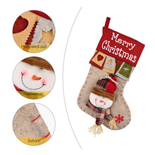 Load image into Gallery viewer, Jumbo Christmas Gift Stocking Bag 48cm Classic Reusable Christmas Tree Decoration Sock Gift Holder Fireplace Hanger Gift For Kids/Friends/Family
