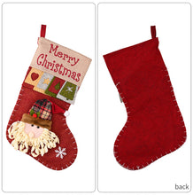 Load image into Gallery viewer, Jumbo Christmas Gift Stocking Bag 48cm Classic Reusable Christmas Tree Decoration Sock Gift Holder Fireplace Hanger Gift For Kids/Friends/Family
