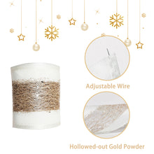 Load image into Gallery viewer, Christmas Gold Metallic Ribbon Sparkle Christmas Tree Bow Decoration Easy to Shape DIY Christmas Party Home Gift Box Decor
