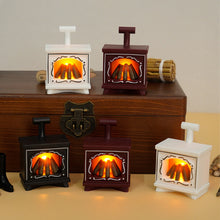 Load image into Gallery viewer, Christmas Night Light Dollhouse Tabletop Fireplace Lamp Flickering Flame Effect Retro Christmas Atmosphere Ambient Light Unique Christmas Idea
