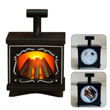Load image into Gallery viewer, Christmas Night Light Dollhouse Tabletop Fireplace Lamp Flickering Flame Effect Retro Christmas Atmosphere Ambient Light Unique Christmas Idea
