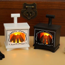Load image into Gallery viewer, Christmas Night Light Dollhouse Tabletop Fireplace Lamp Flickering Flame Effect Retro Christmas Atmosphere Ambient Light Unique Christmas Idea
