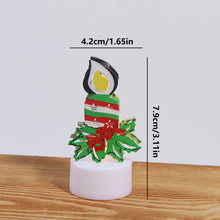 Load image into Gallery viewer, Novelty Christmas Flameless LED Candle Light Flickering Flame Effect Festival Party Atmosphere Tabletop Decor Light
