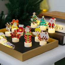 Load image into Gallery viewer, Novelty Christmas Flameless LED Candle Light Flickering Flame Effect Festival Party Atmosphere Tabletop Decor Light
