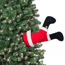 Load image into Gallery viewer, Creative Santa Legs Christmas Tree Decoration Funny Festive Character Plush Legs Topper Alternative Unique Christmas Gift Pile Decor
