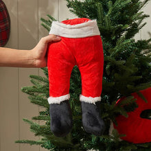 Load image into Gallery viewer, Creative Santa Legs Christmas Tree Decoration Funny Festive Character Plush Legs Topper Alternative Unique Christmas Gift Pile Decor
