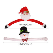 Load image into Gallery viewer, Christmas Tree Topper Santa Snowman Ornament Holding Hugging Tree Crown Christmas Gift Idea Funny Scene Setter Decor
